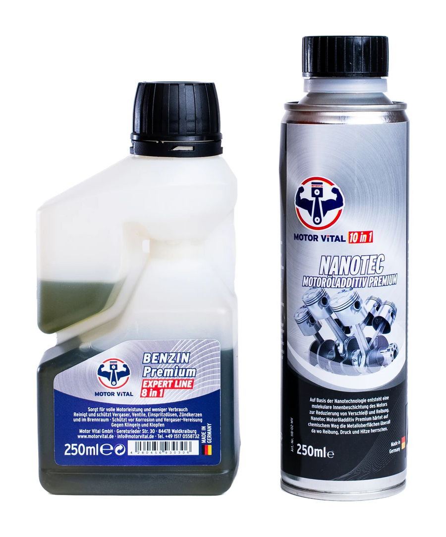 MOTOR VITAL Bundle Benzin Premium Additiv 250 ml + Nanotec 250 ml